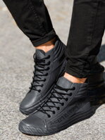Men's ankle shoes T357 - dark grey