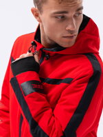 Men's mid-season quilted jacket C455 - black