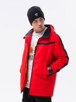 Men's mid-season quilted jacket C455 - black