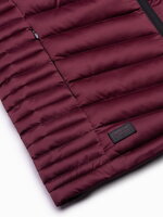 Men's quilted vest - dark red V54