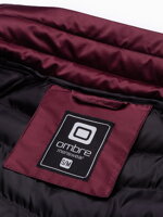 Men's quilted vest - dark red V54