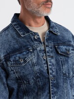 Men's mid-season jeans jacket C441 - V4 dark jeans