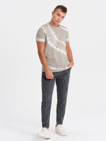 TIE DYE men's cotton T-shirt - gray V1 S1622