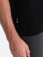 Men's printed cotton t-shirt - black V2 S1739