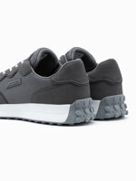 Men's shoes sneakers in combined materials - dark grey V1 OM-FOSL-0110