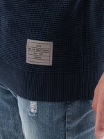 Men's sweater E185 - dark blue