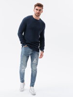 Men's sweater E185 - dark blue