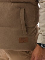 Men's quilted vest - light brown V57