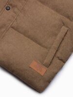 Men's quilted vest - light brown V57