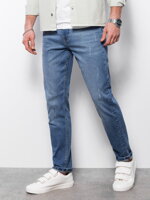 Spodnie męskie jeansowez przetarciami REGULAR FIT - niebieskie V3 OM-PADP-0102