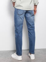 Spodnie męskie jeansowez przetarciami REGULAR FIT - niebieskie V3 OM-PADP-0102