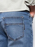 Spodnie męskie jeansowez przetarciami REGULAR FIT - niebieskie V3 OM-PADP-0102