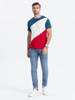 Men's t-shirt - navy/red S1627