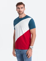 Men's t-shirt - navy/red S1627