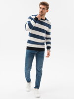 Men's sweater E189 - dark blue