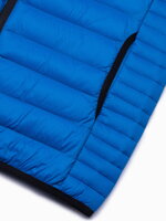 Men's quilted vest V53 - blue