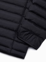 Men's quilted biker jacket - black V1 C553