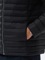 Men's quilted biker jacket - black V1 C553