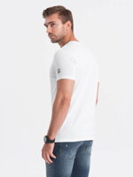Men's printed cotton t-shirt - white V1 S1756