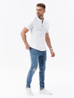Men's shirt with short sleeves K543 - white