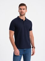 Men's plain polo shirt S1374 - navy