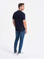 Men's plain polo shirt S1374 - navy