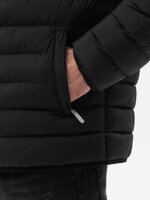 Men's winter quilted jacket - V2 black C606
