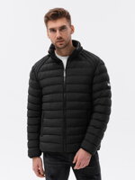 Men's winter quilted jacket - V2 black C606