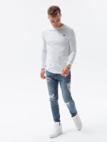 Men's plain longsleeve L135 - white