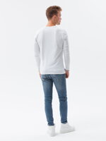 Men's plain longsleeve L135 - white