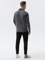 Men's sweatshirt with a stand-up collar B1354 - black
