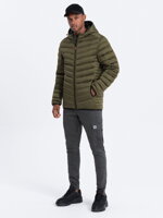 Men's mid-season quilted jacket C368 - navy