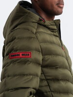 Men's mid-season quilted jacket C368 - navy