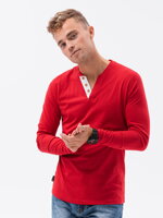 Men's plain longsleeve L133 - red