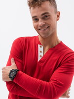 Men's plain longsleeve L133 - red