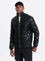 Men's winter quilted jacket - black C550
