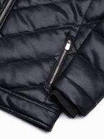 Men's winter quilted jacket - black C550