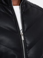 Men's winter quilted jacket - black C550