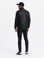 Men's winter quilted jacket - black C550