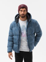 Men's winter jacket C529 - blue