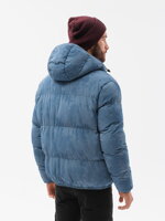 Men's winter jacket C529 - blue
