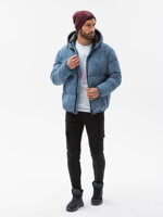 Men's winter jacket C529 - blue