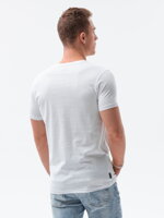 Men's printed t-shirt S1434 V-3A- white