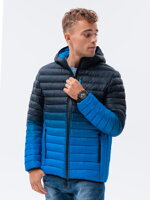 Men's mid-season quilted jacket C319 - navy