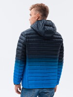 Men's mid-season quilted jacket C319 - navy