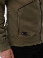 Men's zip-up sweatshirt - dark olive V4 B1421