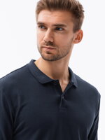 Men's plain longsleeve L132 - navy