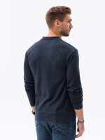 Men's plain longsleeve L132 - navy