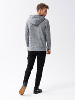 Men's hoodie - grey melange B1484