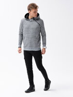 Men's hoodie - grey melange B1484